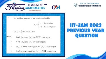 Question 9 | IIT JAM 2023