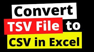 TSV to CSV - YouTube