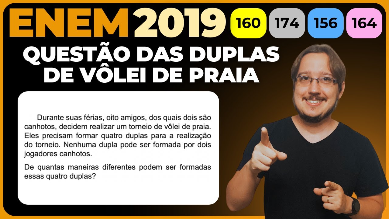 ENEM 2019 || Análise Combinatória || Durante suas férias, oito amigos ...