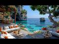 Seaside Jazz Cafe ~ Upbeat Morning Bossa Nova &amp; Ocean Wave Sounds for Uplifting the Day