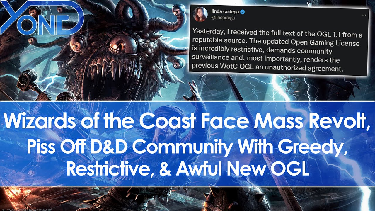 Wizards of the Coast Infuriate D&D Community With Awful, Restrictive, & Greedy New OGL 1.1