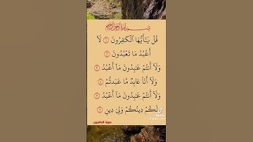 سورة الكافرون #اكسبلور #المصحف #تيك_توك #القزابري #الرحمن #الطحان #ترند #حالات_واتس