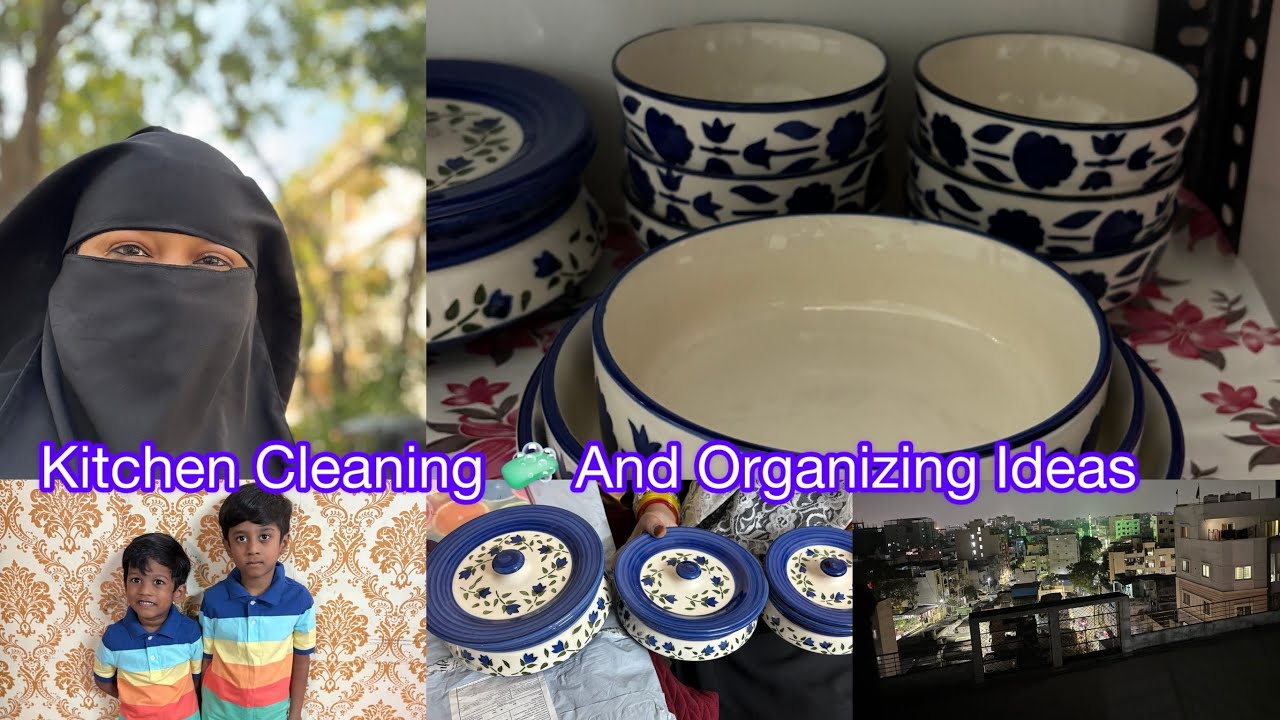 Kitchen Cleaning 🧼 And Organizing Ideas | Hyderabadi House 🏠 Wife’s Vlogs #momlife #vlog