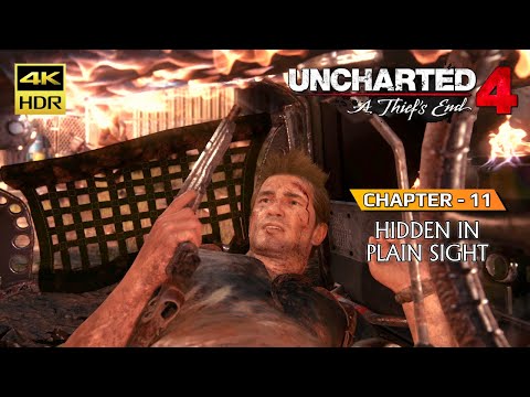 UNCHARTED 4: A THIEF'S END WALKTHROUGH | CH 11 - HIDDEN IN PLAIN SIGHT | 4K HDR | GAMERS DIGEST