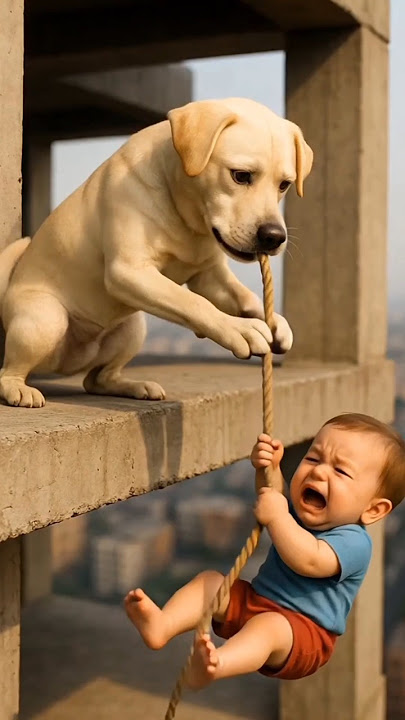 Dog saved a child falling from the plat #story #rescue #dog #animals #cuteanimals