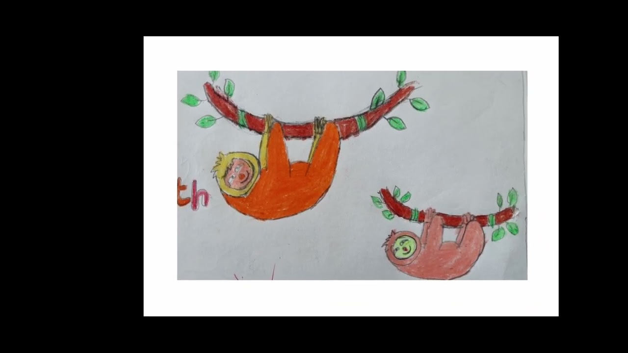 Sloth drawing# kidsart
