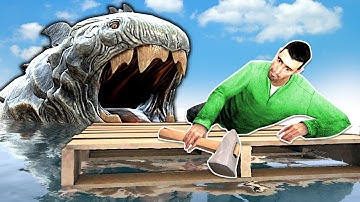 Building a Boat to Survive a PREHISTORIC SHARK in Gmod!