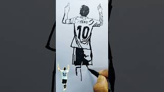 How to draw Messi 🏆✨| PART 175 | SK Arts and Colours | #drawing #art #messi #shorts #short