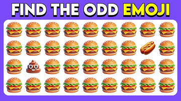 Find the ODD Emoji Out - Junk Food Edition 🍔🍕🍩 | Easy, Medium, Hard - 30 Level Emoji Quiz
