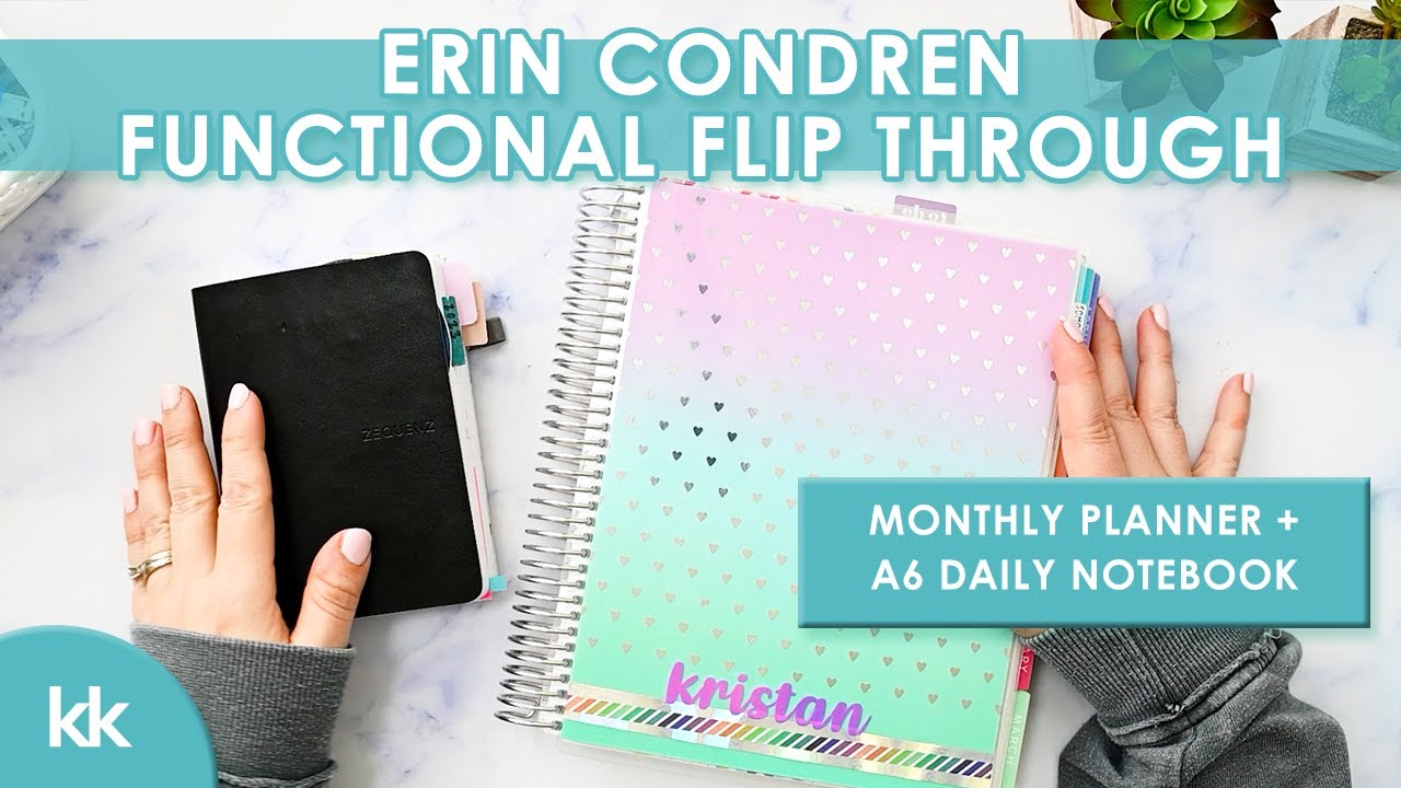 Erin Condren Flip Through How I Used My Monthly Planner and A6 Zequenz ...
