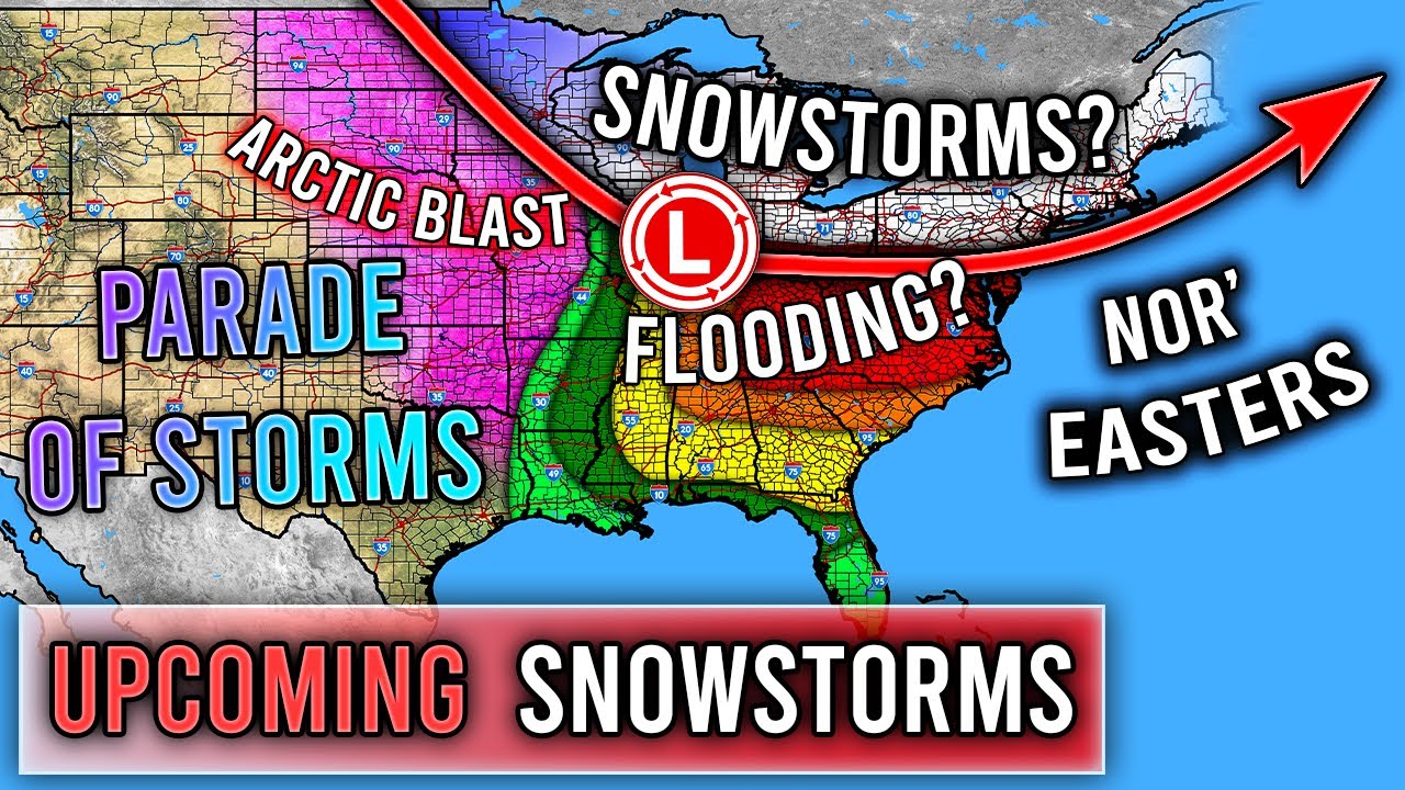 MULTIPLE Upcoming Snowstorms! Potential Flooding, Arctic Blast! - YouTube