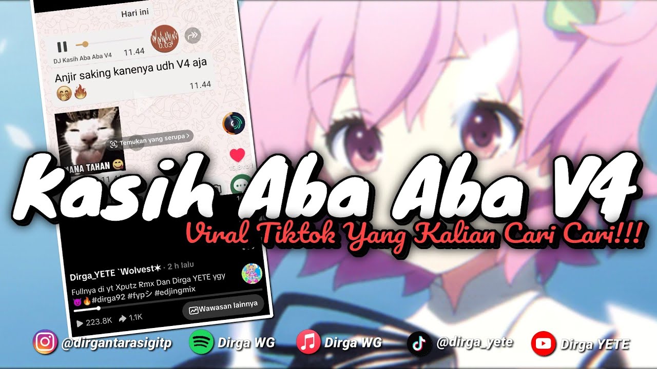 DJ KASIH ABA ABA V4 SOUND FYP VIRAL TIKTOK DIRGA YETE YANG KALIAN CARI