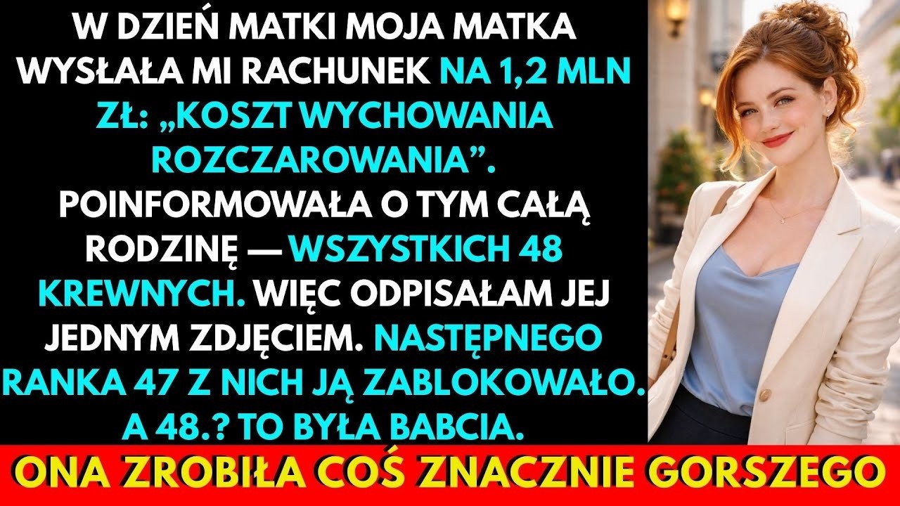 Matka Wysłała Mi Rachunek Na 1,2 Mln Zł Za „Wychowanie Rozczarowania” — Reakcja Babci Gorsza