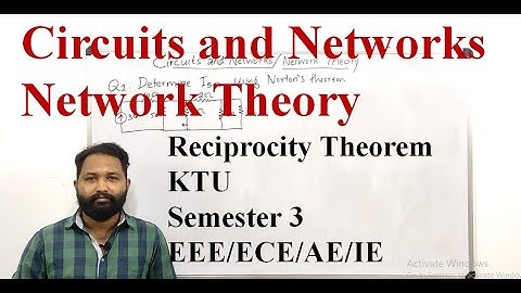 KTU S3 Circuits and Networks Module 1Part 5/NetworkTheory mod 2/Network Theorems/ ReciprocityTheorem