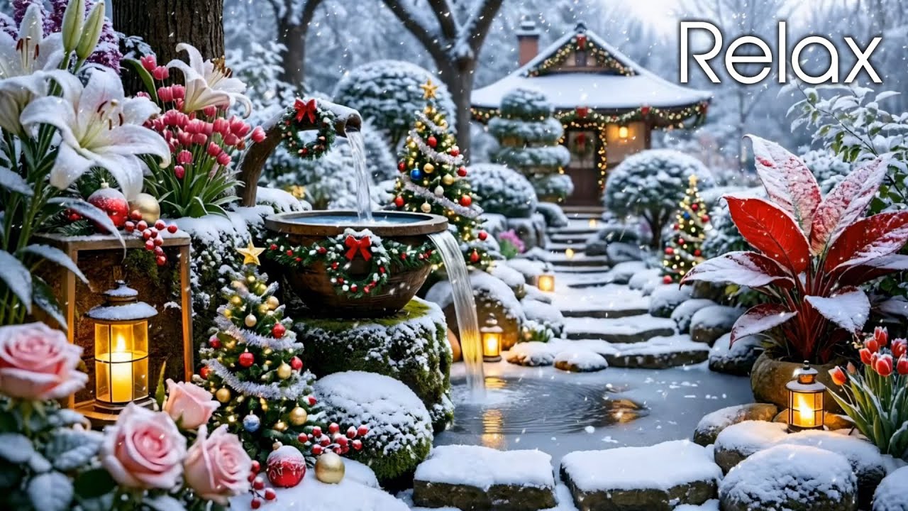 No Ads🌼 Calming Christmas Nature Music – Peaceful SPA Vibes & Gentle Piano Melodies For Study & Work