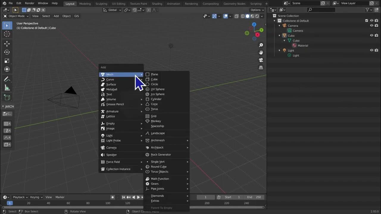 Corso di Blender ITA, Lezione 06 - Outliner e collezioni - YouTube