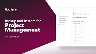 Cloud backup and restore for project management | Overview screenshot 2