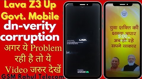 Lava Z3 Up Government Mobile dn-verity corruption Solution | Lava Z3 Up Govt. Your device is corrupt
