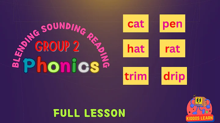Jolly Phonics Group 2 Blending Words | Early Reading Fun for Kids | c, k, e, h, r, m, d sound Words