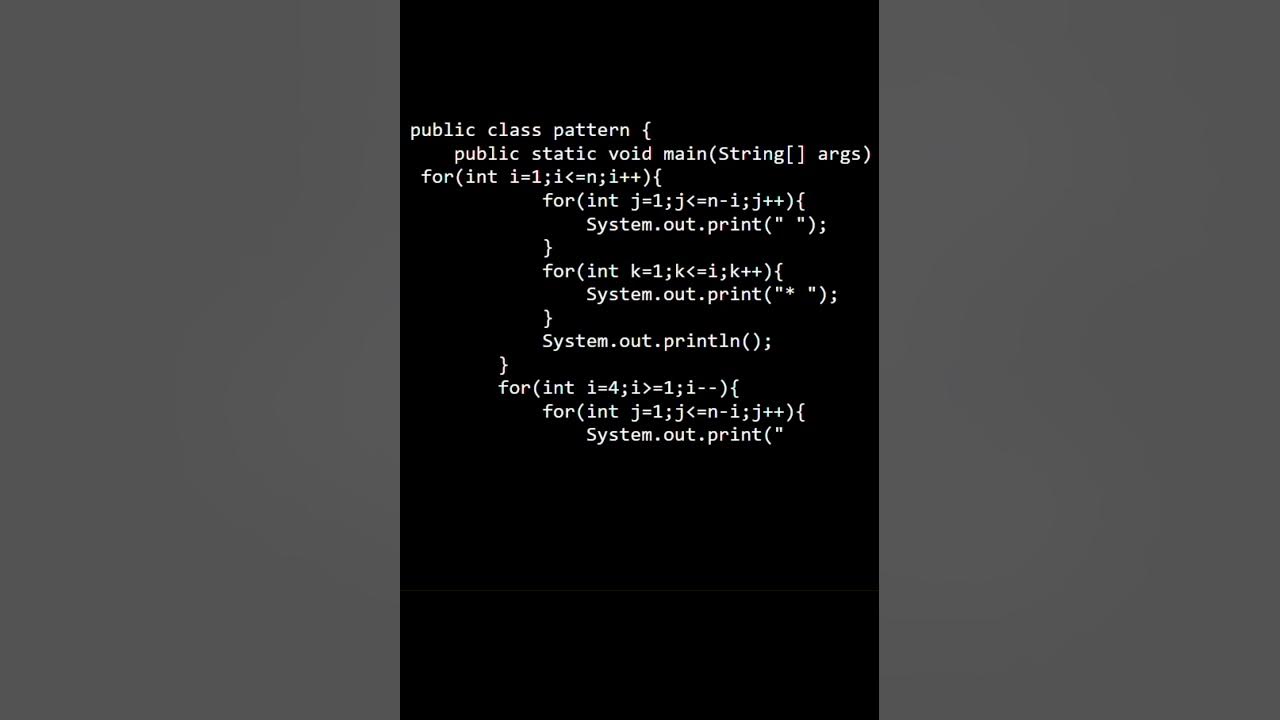 MAKE A DIAMOND STAR PATTERN || JAVA || CODE #coding #shorts # ...