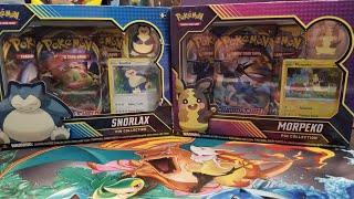 MORPEKO AND SNORLAX PIN COLLECTION BOXES!!! NICE PULL!!!