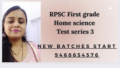 Rpsc First Grade Home science Test Series 3