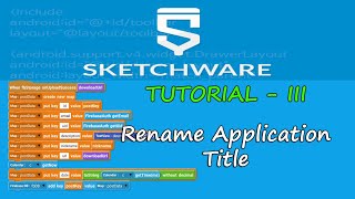 Sketchware Tutorial | Renaming Application Title - 1 screenshot 5