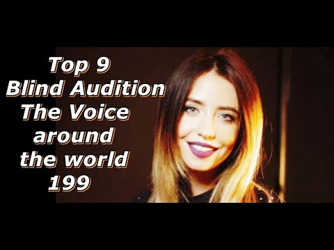 Видео: Top 9 Blind Audition (The Voice around the world 199)