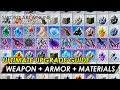 Sword art online alicization lycoris fully upgrade weapons  armor all material locations guide