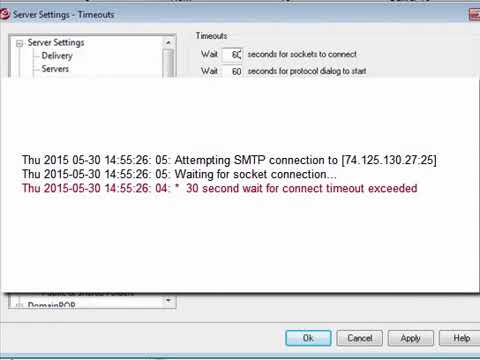 MDaemon Email Server Tutorial   How to configure DNS & Protocol Timeouts