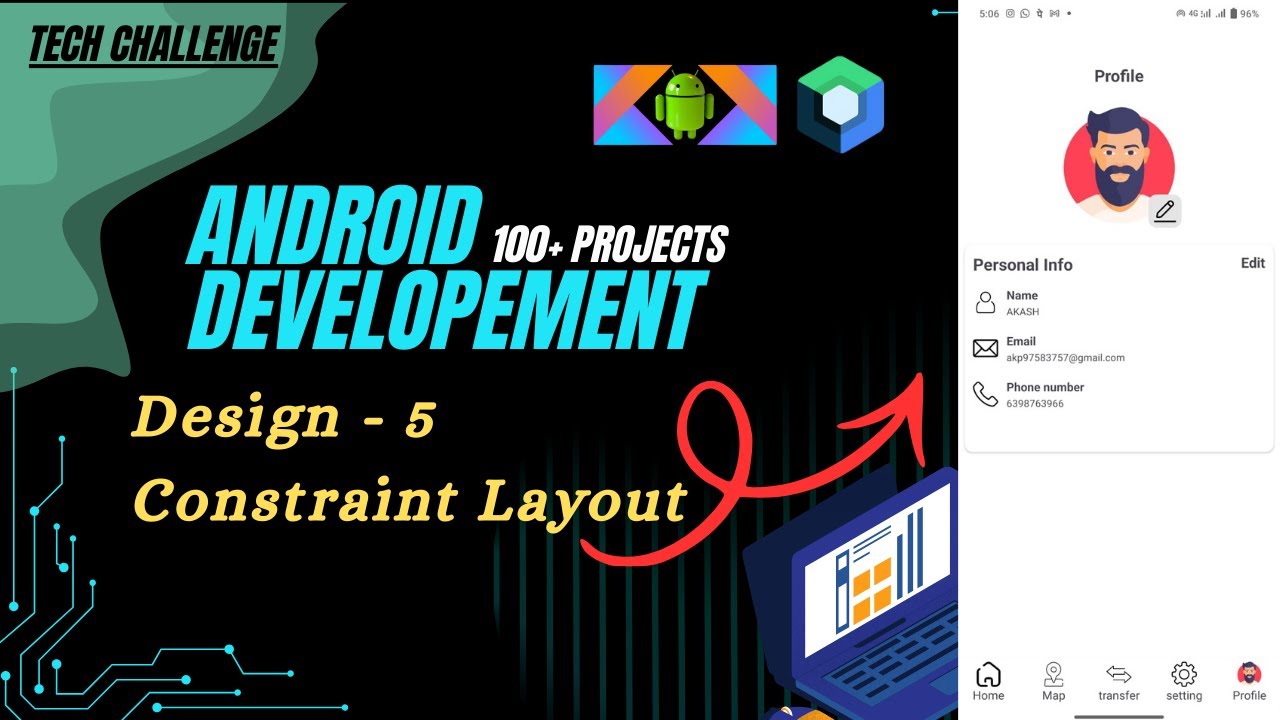 Build Profile UI in Android Using ConstraintLayout | Kotlin UI Design Tutorial 🚀