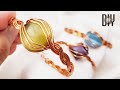Wavy Bracelets | Wrap stones without holes | irregular shape stones | Copper Jewelry | DIY 631