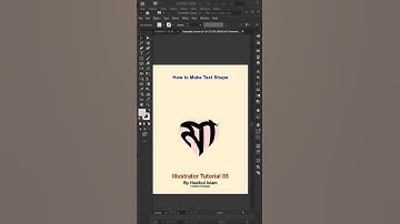 Create Text Shape | Adobe Illustrator Tutorial 03 #shorts #graphics #viral #reels #video