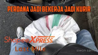 perdana jadi kurir Shopee Xpress last mile