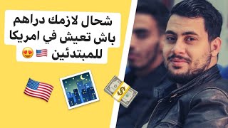 كم المبلغ اللازم للسفر و العيش في امريكا للجدد