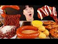 ASMR MUKBANG 트러플 짜파게티 & 양념 치킨먹방! TRUFFLE OIL BLACK BEAN NOODLES & FRIED CHICKEN EATING SOUND!