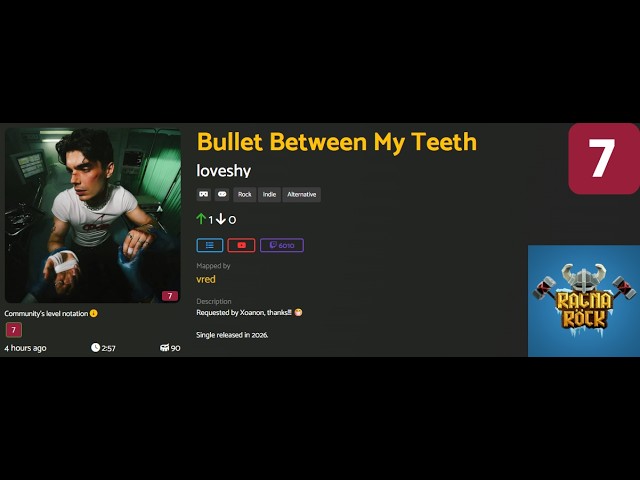 Bullet Between My Teeth - loveshy Lvl 7 (Custom) [Ragnarock VR]
