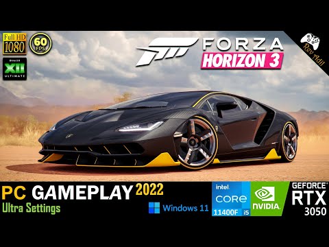 Forza Horizon 3 on RTX 3050, Best Settings, PC Gameplay, 1080p 60FPS, Core i5 11400F