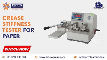 Crease Stiffness Tester For Paper | Presto Group