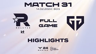 Full Highlights KT vs GEN | Match 31 | LCK Mùa Xuân 2024