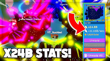 🌈😱 CRAFTED RAINBOW GALACTIC OVERLORD X24B STATS In Clicker Simulator!! (Roblox)