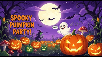 Spooky Pumpkin Party 🎃 | Halloween Kids Music Video with Fun SFX!
