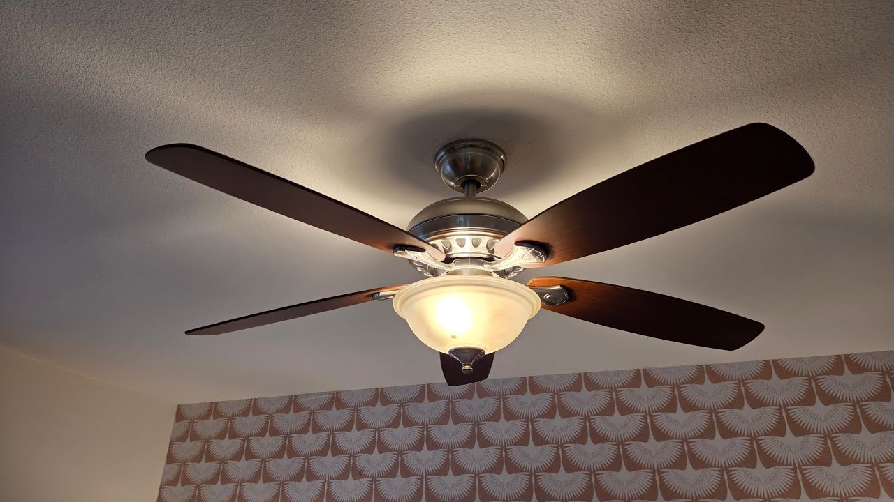 Низкопрофильные потолочные вентиляторы Vaczpn 52 дюйма с подсветкой, матовый никель, двухсторонни...