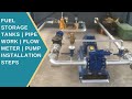 Fuel Depot Storage Tank Pump Flow Meter Installation Piping In Steps Fuel Depot Storage Tank Pump Flow Meter Installation Piping In Steps