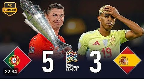ملخص مباراة كامل البرتغال ضد اسبانيا نهائى كأس امم2025 🤯||دقه عاليه 4K||رونالدو رقم  واحد