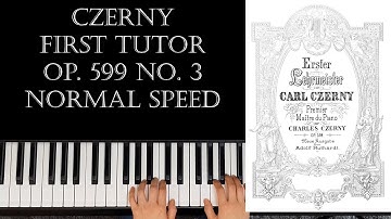 Carl Czerny - First Tutor - Op. 599 No. 3 / Tutorial & Free Sheets (Piano) [Mom with Grand Piano]