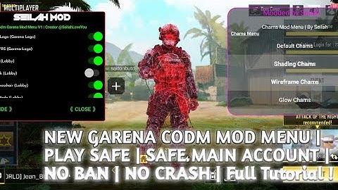 New Seilah Codm Garena Mod Menu | Playsafe | Safe Main Account | No Crash | No Ban |Full Tutorial!!