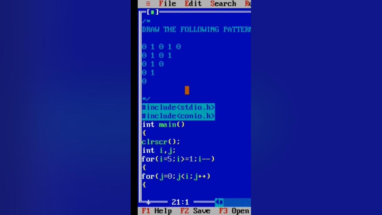 Pattern Program in C Programming - YouTube