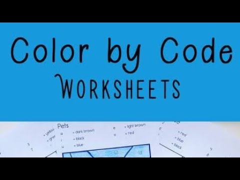 Color coding worksheets for kids to improve their logical thinking