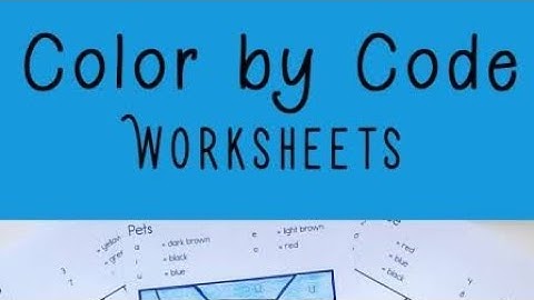 Color coding worksheets for kids to improve their logical thinking